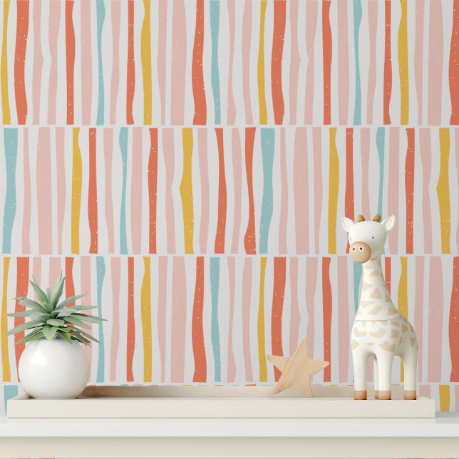 Modern Abstract Colourful Striped Pattern Wallpaper (Creator Uploaded)