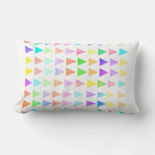 modern abstract colourful triangle pattern lumbar pillow