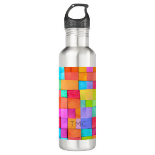 Modern Abstract Colourful Watercolor Art Initials 710 Ml Water Bottle