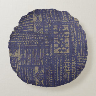Modern abstract, contemporary surface pattern desi round pillow