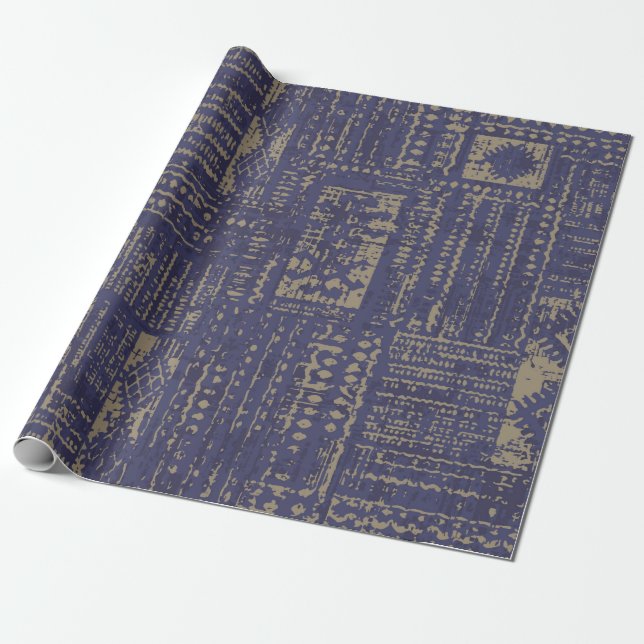 Modern abstract, contemporary surface pattern desi wrapping paper (Unrolled)