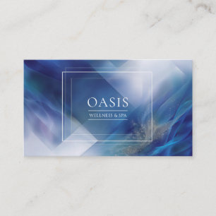Modern Abstract Corporate Blue & White Business Card