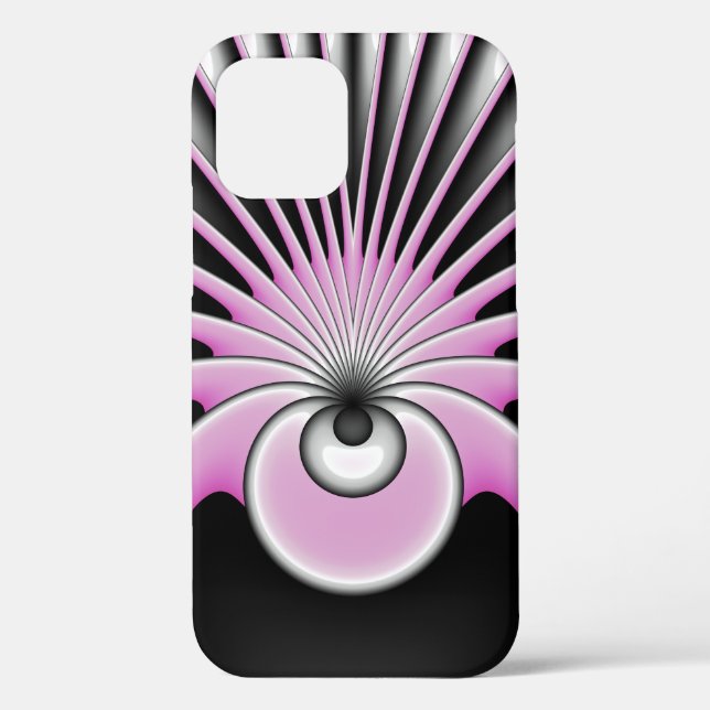 Modern Abstract Crazy Fractal Art Pattern Case-Mate iPhone Case (Back)
