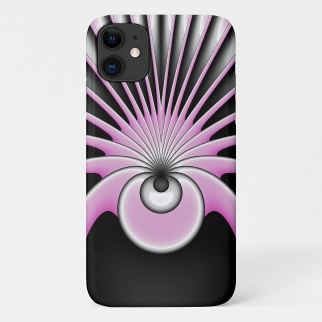 Modern Abstract Crazy Fractal Art Pattern Case-Mate iPhone Case (Back)