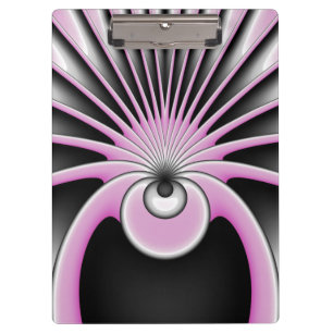Modern Abstract Crazy Fractal Art Pattern Clipboard