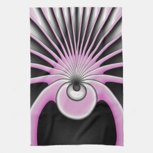 Modern Abstract Crazy Fractal Art Pattern Kitchen Towel