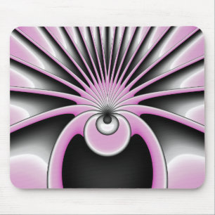 Modern Abstract Crazy Fractal Art Pattern Mouse Pad