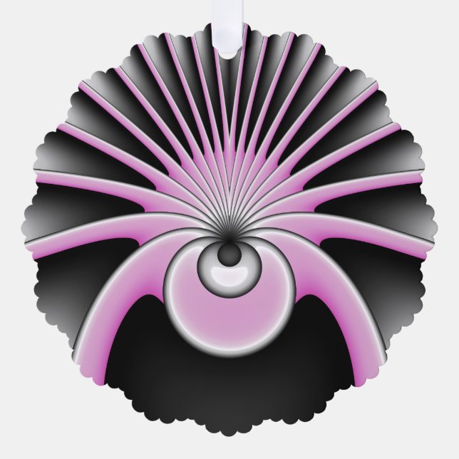 Modern Abstract Crazy Fractal Art Pattern Ornament Card (Front)