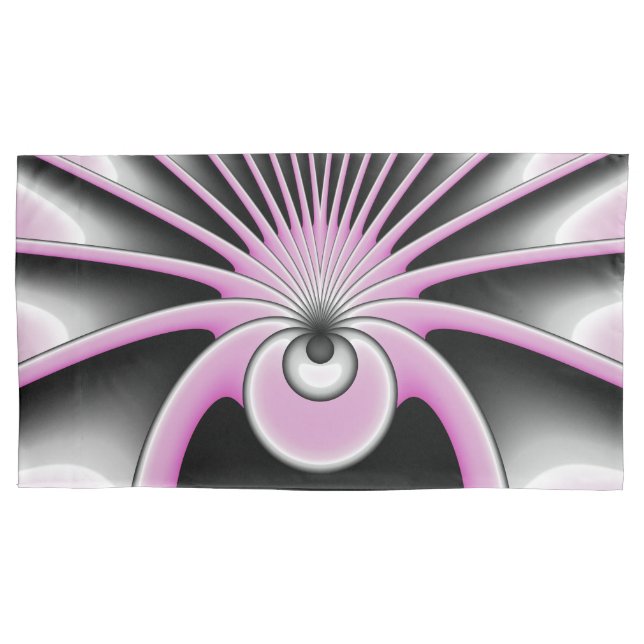 Modern Abstract Crazy Fractal Art Pattern Pillowcase (Front)