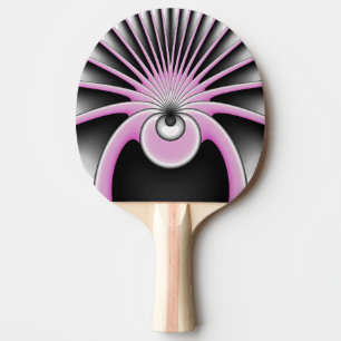 Modern Abstract Crazy Fractal Art Pattern Ping Pong Paddle