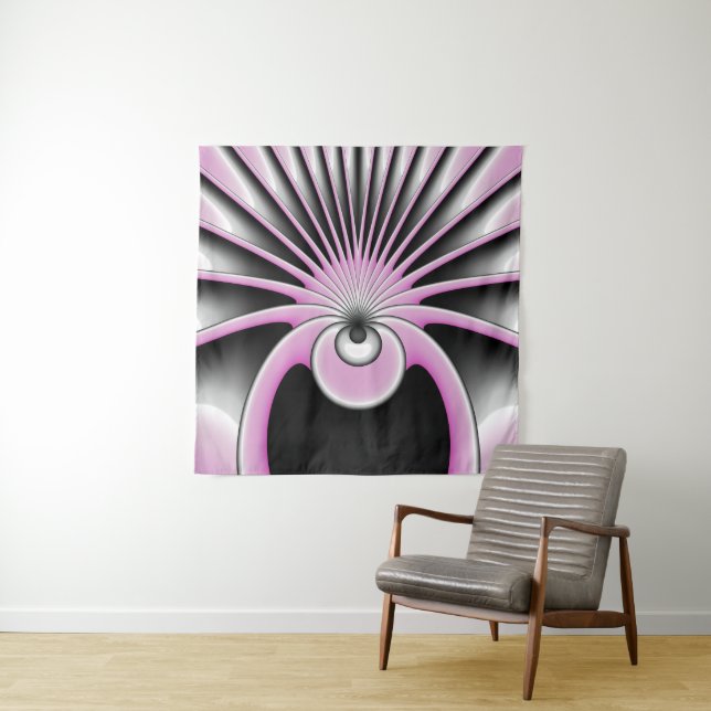 Modern Abstract Crazy Fractal Art Pattern Tapestry (In Situ)