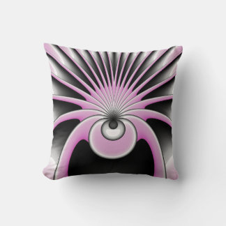 Modern Abstract Crazy Fractal Art Pattern Throw Pillow