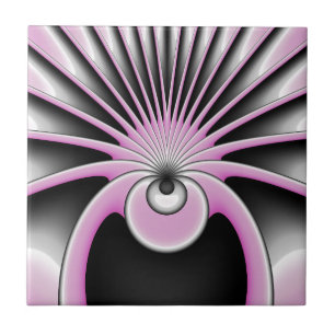 Modern Abstract Crazy Fractal Art Pattern Tile