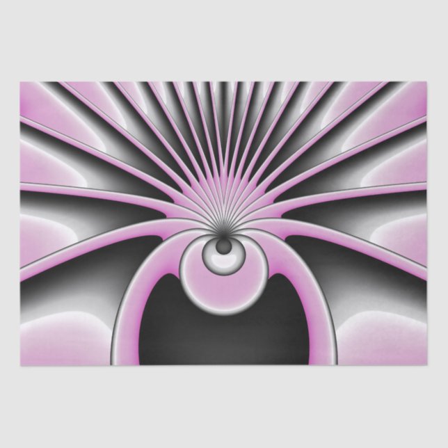 Modern Abstract Crazy Fractal Art Pattern Tissue Paper (Front)