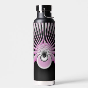 Modern Abstract Crazy Fractal Art Pattern Water Bottle
