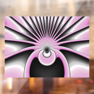Modern Abstract Crazy Fractal Art Pattern Window Cling