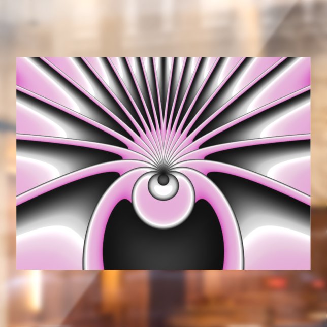 Modern Abstract Crazy Fractal Art Pattern Window Cling (Sheet 2)