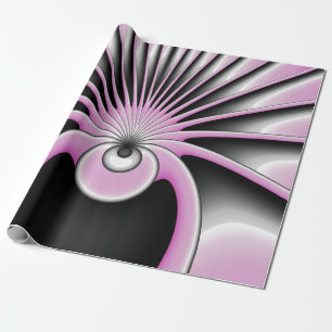 Modern Abstract Crazy Fractal Art Pattern Wrapping Paper