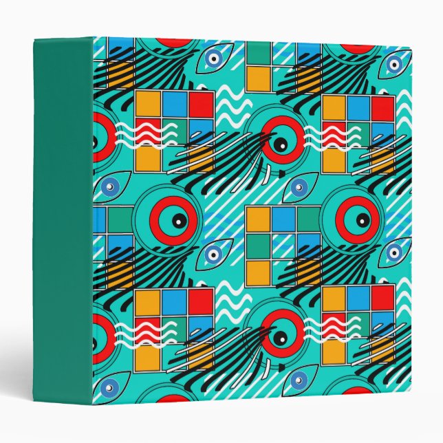Modern abstract creative multicolored pattern binder (Front/Spine)