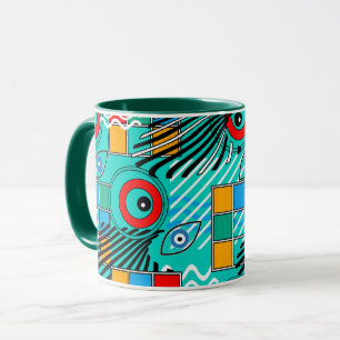 Modern abstract creative multicolored pattern mug