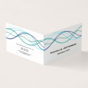 Modern Abstract Curves Modern Style Trendy Business Card