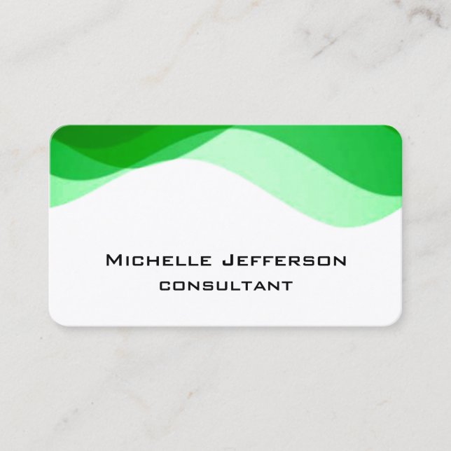 Modern Abstract Curves Pattern Modern Style Trendy Business Card (Front)