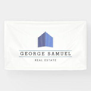 Modern Abstract Custom Home Logo Realtor  Banner
