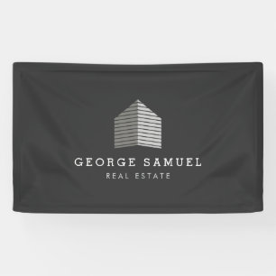 Modern Abstract Custom Home Logo Realtor  Banner
