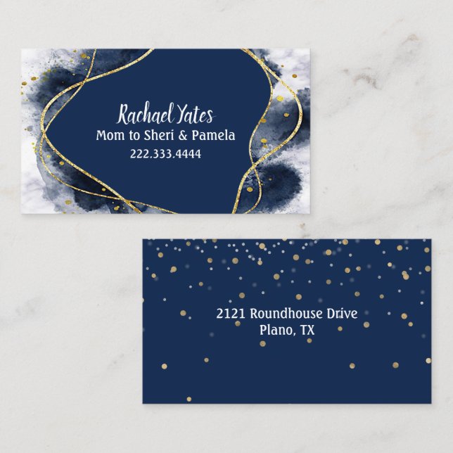 Modern Abstract Custom Mommy  Calling Card (Front/Back)