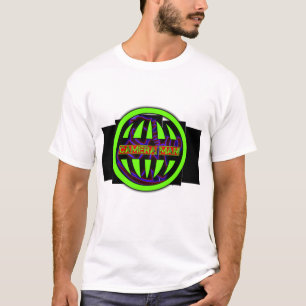 Modern Abstract Cyber-Globe Graphic Men’s T-Shirt