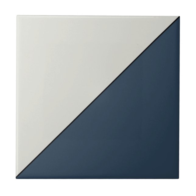 Modern Abstract Dark Blue Geometric Triangle Tile (Front)
