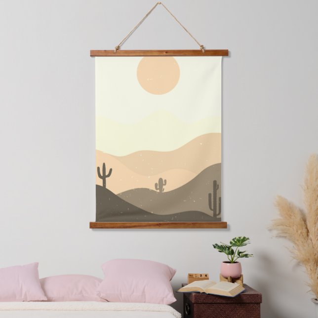 Modern Abstract Desert Landscape Hanging Tapestry (Bedroom)