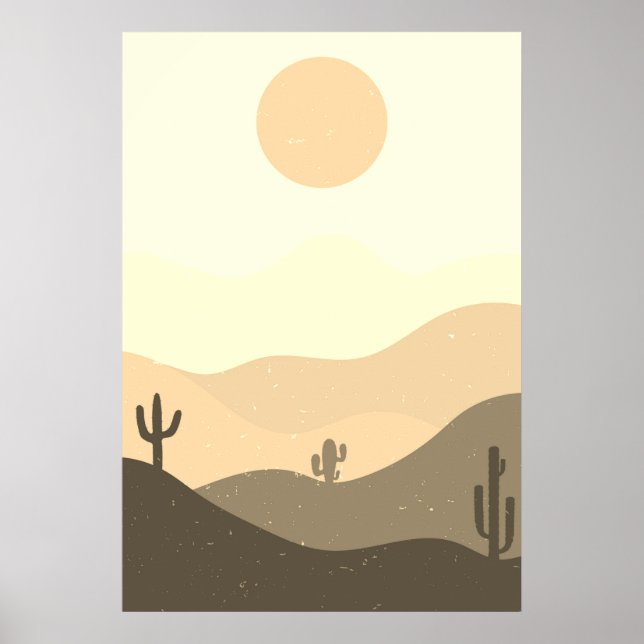 Modern Abstract Desert  Poster (Front)