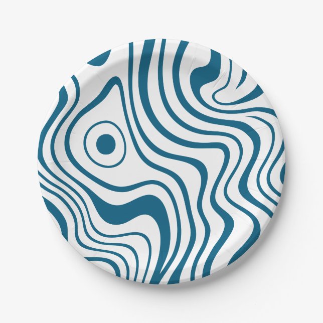 Modern Abstract Design 7 inch Paper Plate (Front)