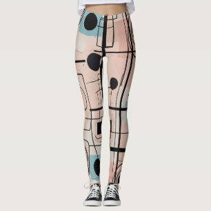 Modern abstract design, dynamic lines Throw Pillow Leggings