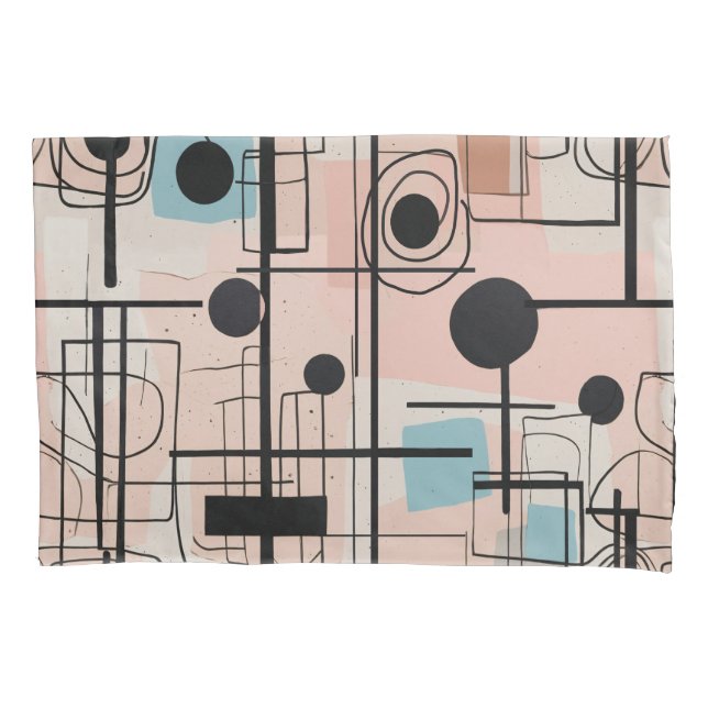 Modern abstract design, dynamic lines Throw Pillow Pillowcase (Front-Left)
