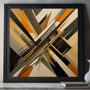 Modern Abstract Design Futurism 1:1 Poster