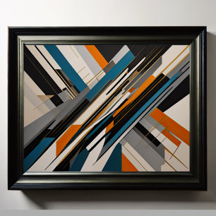 Modern Abstract Design Futurism 4:5 Poster