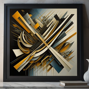 Modern Abstract Design Futurism VII Poster