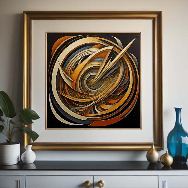 Modern Abstract Design Futurism X Poster (Creator Uploaded)