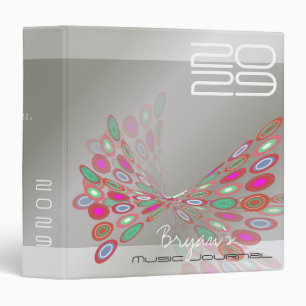 Modern Abstract Digital Butterfly Cool Artistic Binder