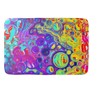 Modern Abstract Digital Fluid Art Bath Mat