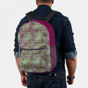 Modern abstract digital pattern design 1233 printed backpack