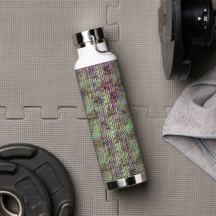 Modern abstract digital pattern design 1233 water bottle