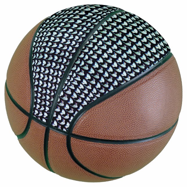 Modern abstract digital pattern design 1236 basketball (Angled)