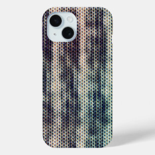 Modern abstract digital pattern design 1238 iPhone 15 case