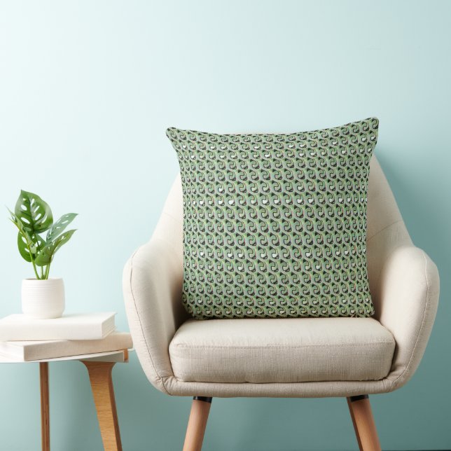 Modern abstract digital pattern design 1239 throw pillow (Chair)