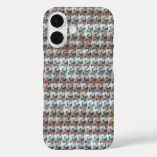Modern abstract digital pattern design 1241 iPhone 16 case