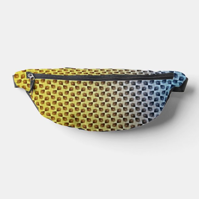 Modern abstract digital pattern design 1243 fanny pack (Lay Down)