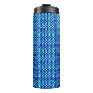 Modern abstract digital pattern design 1244 thermal tumbler